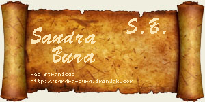 Sandra Bura vizit kartica